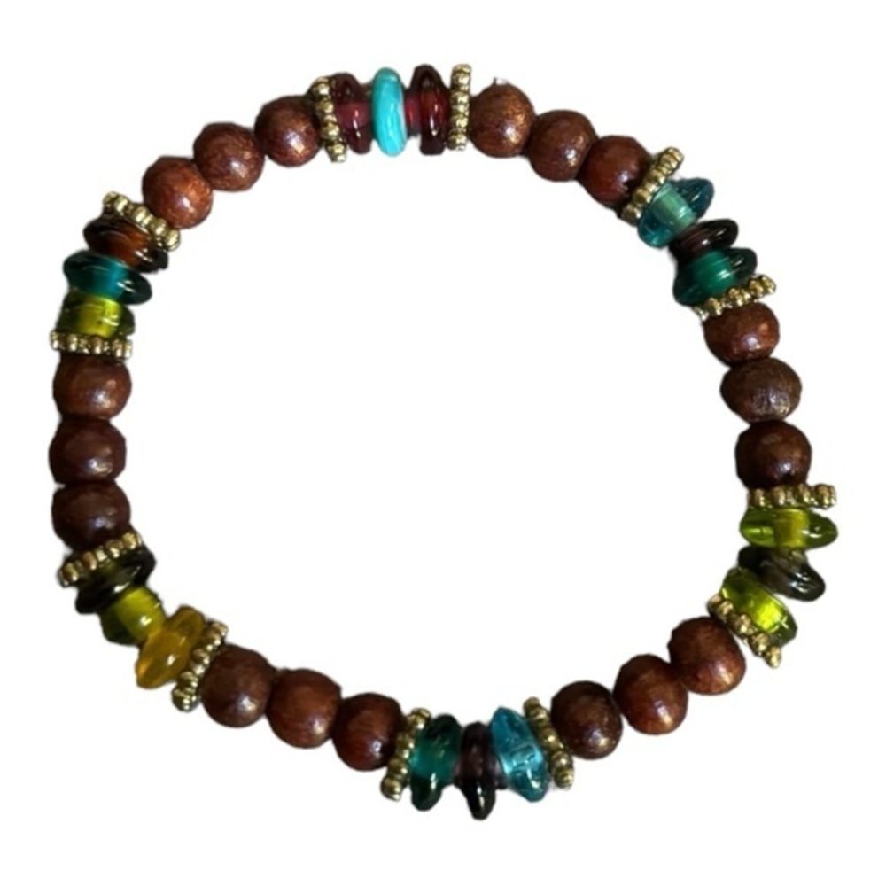 NEW Wooden Beaded Bracelet Stretchy